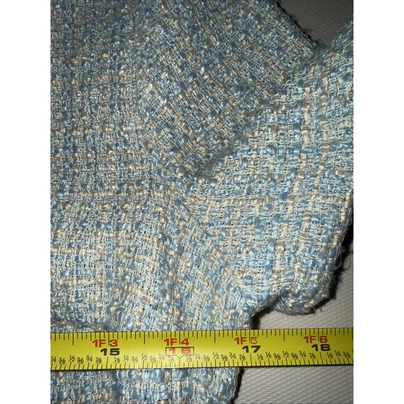 Bebop Blue Sparkle Tweed Short Sleeve Pearl Button Sheath Dress Women - Medium - Picture 5 of 8